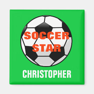 Soccer Star Personalized Magnet