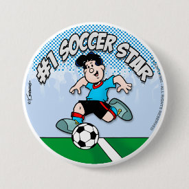 Soccer Star Pinback Button