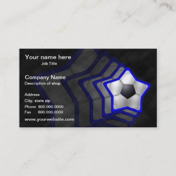Soccer Star Template Business Card by template_frames at Zazzle