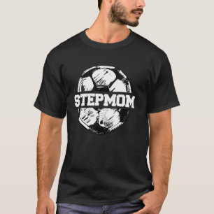 Soccer Stepmom Soccer Ball Split Funny Soccer Mom T-Shirt