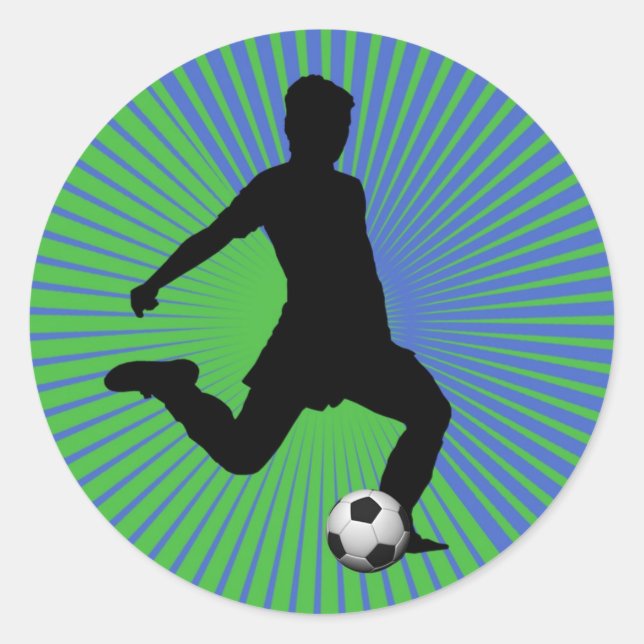 Soccer Sticker - Boy Green (Front)