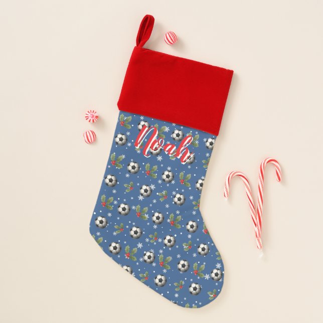 Soccer Stocking, Soccer Christmas Stocking, Coach  Stocking (Front)