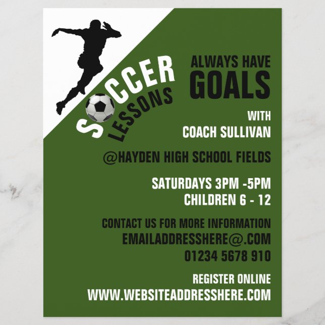 Soccer Strike, Soccer Lessons Advertising Flyer (Front)