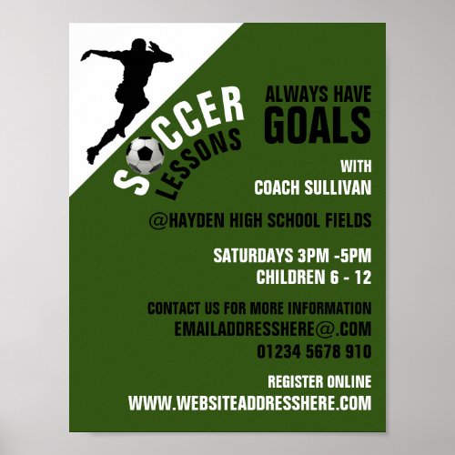 Soccer Strike Soccer Lessons Advertising Poster