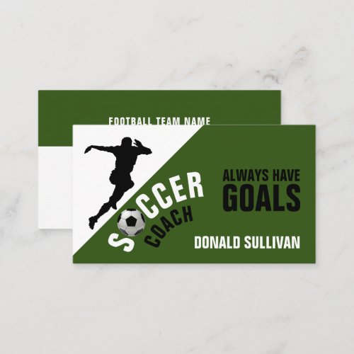Soccer Strike Soccer PlayerCoachRef Business Card