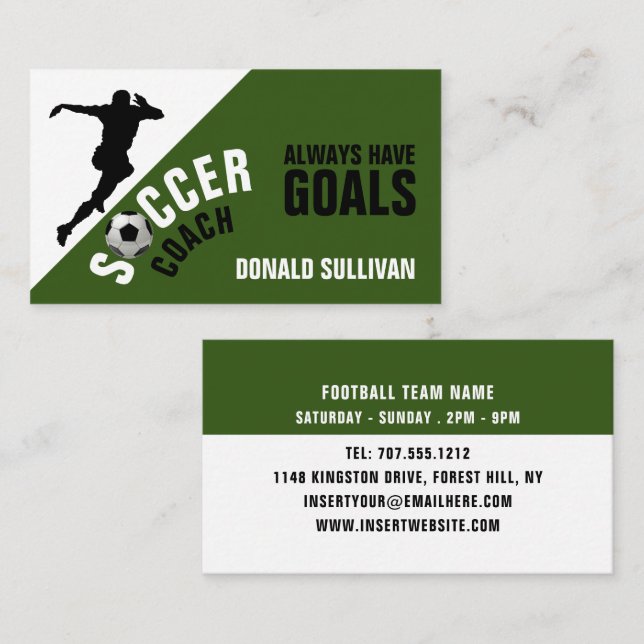 Soccer Strike, Soccer Player/Coach/Ref Business Card (Front/Back)