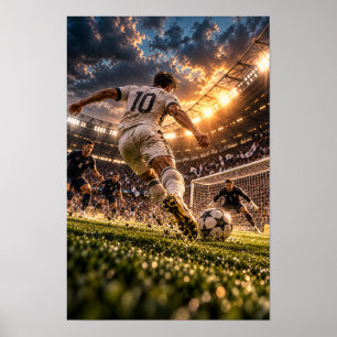 Soccer Striker Wall Art – Number 10 Goal Shot Stad