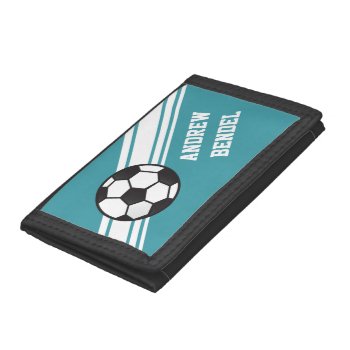 Soccer Stripes Sport Boys Wallet by cbendel at Zazzle