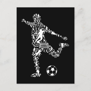 Soccer Symbols Scorer Soccer Player Postcard