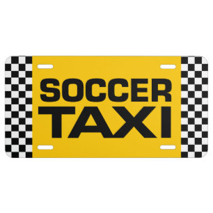 Soccer Taxi License Plate
