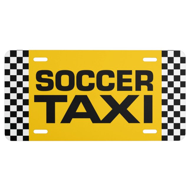 Soccer Taxi License Plate (Front)