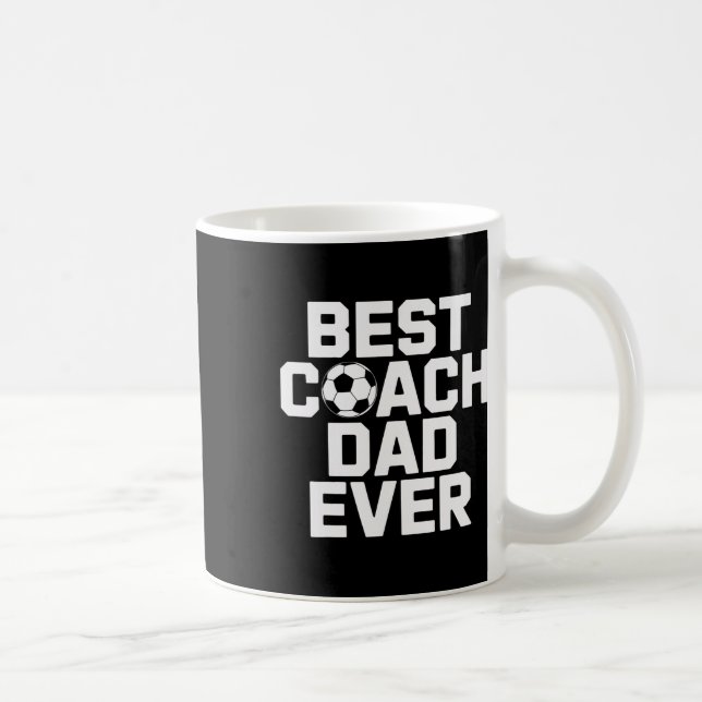 Soccer Teaching Star Best Coach Dad Ever  Coffee Mug (Right)