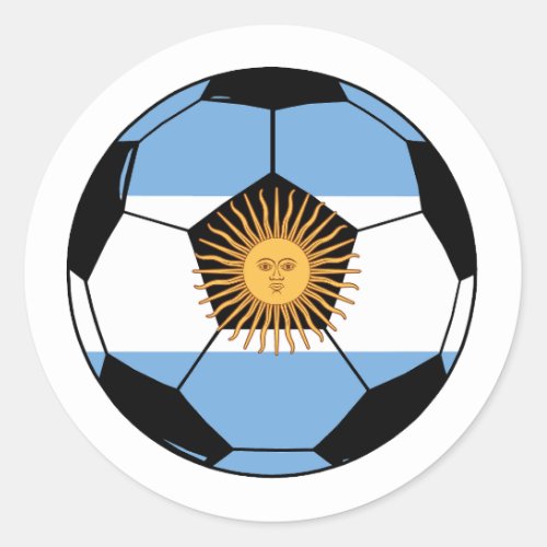 Soccer Team Argentina Classic Round Sticker