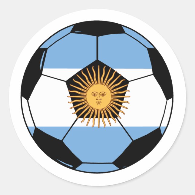 Soccer Team Argentina Classic Round Sticker (Front)