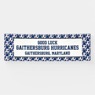 Soccer Team Banner, Personalized 3 Lines of Text Banner