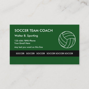 Soccer Team Coach Business Card