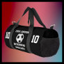 Soccer Team, Coach or Player Black Personalized Duffle Bag