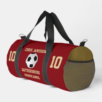 Soccer Team, Coach or Player Red Gold Personalized