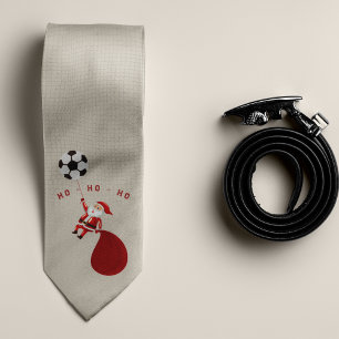 Soccer Team Coach Santa Christmas Monogrammed Neck Tie