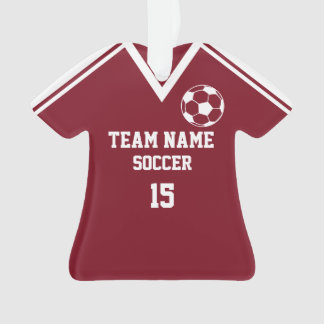 Soccer Team Editable Sports Jersey with Photo Ornament