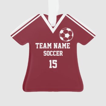 Soccer Team Editable Sports Jersey With Photo Ornament by tshirtmeshirt at Zazzle