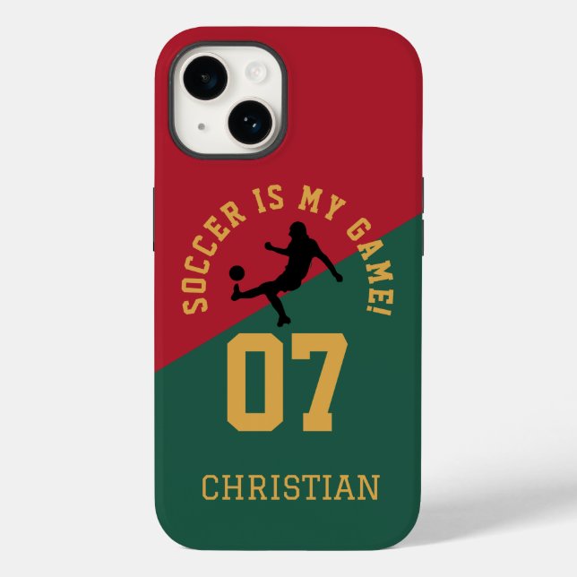 Soccer Team Jersey Number Design Case-Mate iPhone Case (Back)