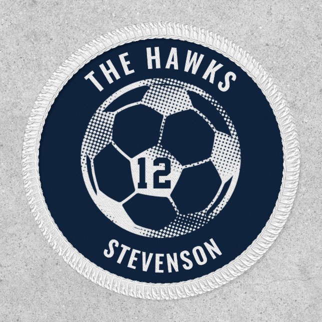 Soccer Team Jersey Number Player Patch (Front)