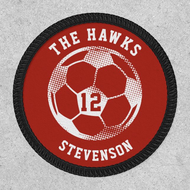 Soccer Team Jersey Number Player Patch (Front)
