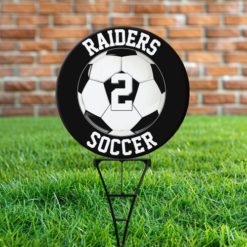 Soccer Team Name and Player Number Yard Sign