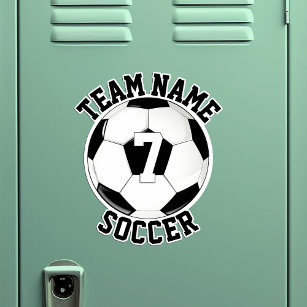 Soccer Team Name & Player Number Custom Sports Sticker