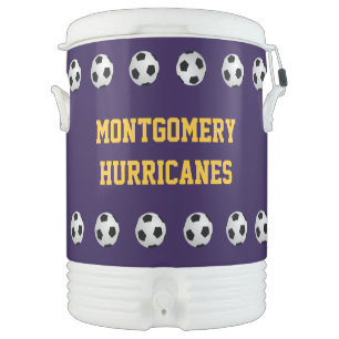 Soccer Team Name Purple Gold or Your Color Igloo Beverage Cooler