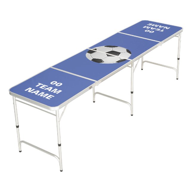 Soccer Team Name Regulation Size Pong Table (Angled)