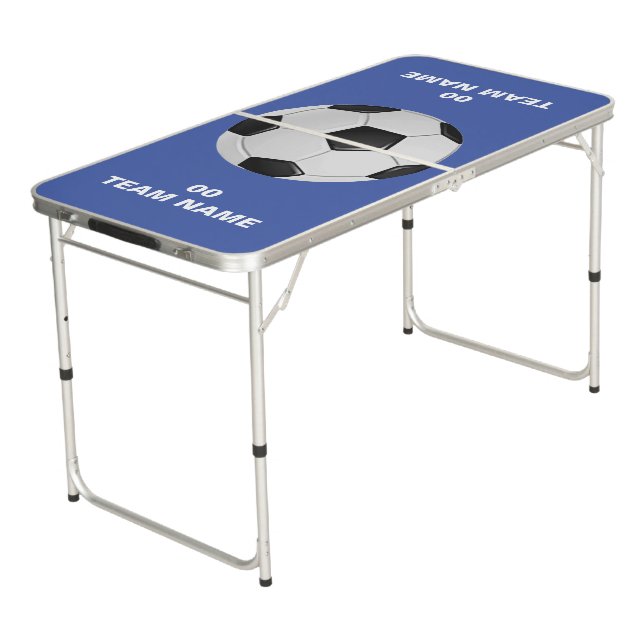 Soccer Team Name Tailgate Size Pong Table (Angled)