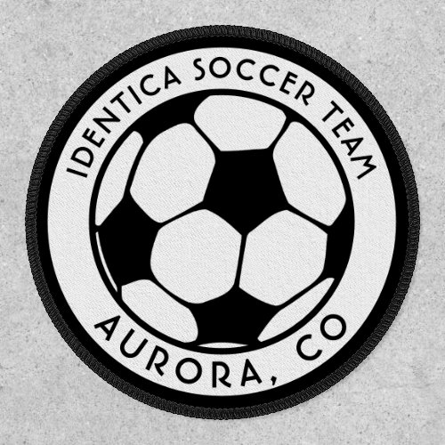 SOCCER team patch with location