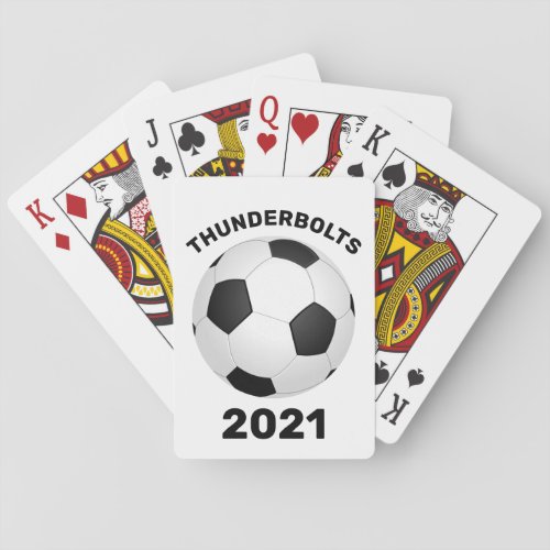 Soccer Team Personalized Playing Cards