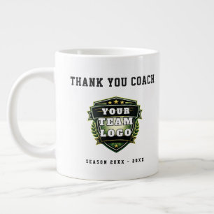 Soccer Team Photo Logo Thank you Coach Giant Coffee Mug