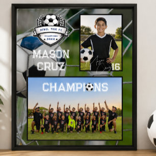 Soccer Team Photo Memory Mate Poster