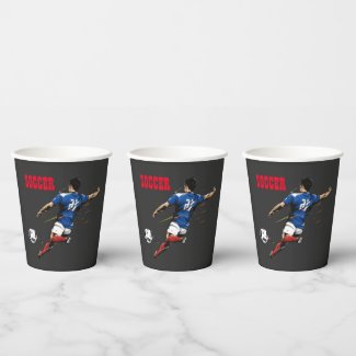 Soccer Team Player Paper cup