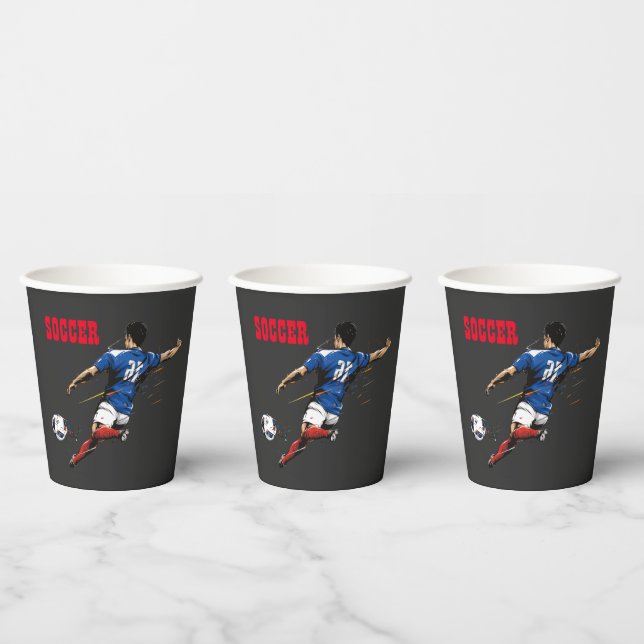 Soccer Team Player Paper cup (Multi)