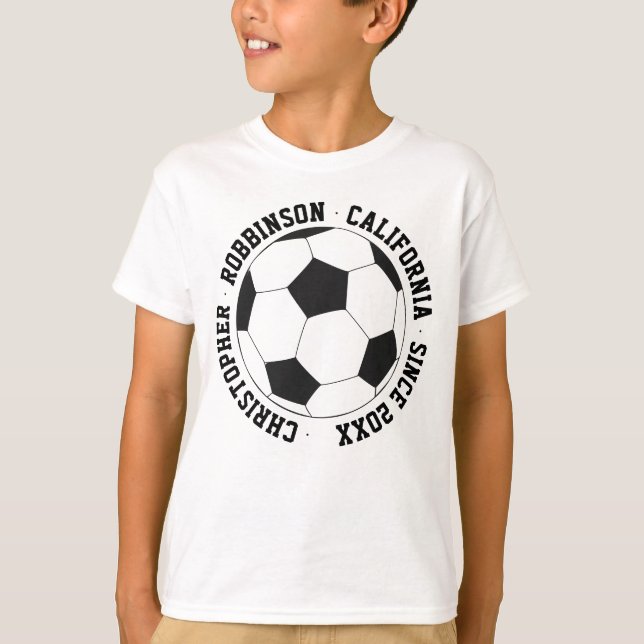 Soccer Team Player Travel Holidays Personalized T-Shirt (Front)