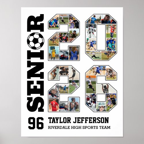 Soccer Team Senior 2026 Sports Photo Collage
