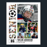 Soccer Team Senior Graduation Sports Photo Collage Poster<br><div class="desc">Celebrate senior night and graduation with this personalized soccer photo collage poster with the word SENIOR. This customizable gift is perfect for athlete, sports player, coach and team captain. It's a great way to display precious memories and achievement from sports games and tournament. The poster features a collage of photos...</div>