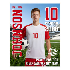 Soccer Team Senior Night Photo Custom Sports Poster