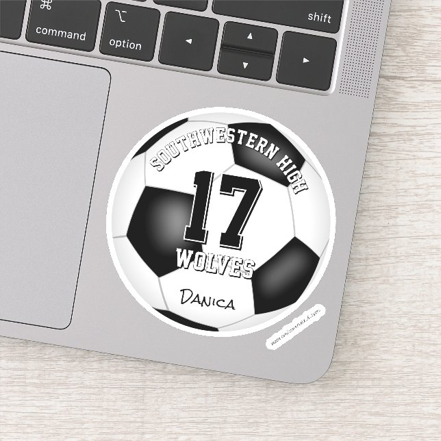 soccer team spirit girls boys team name sticker (Detail)