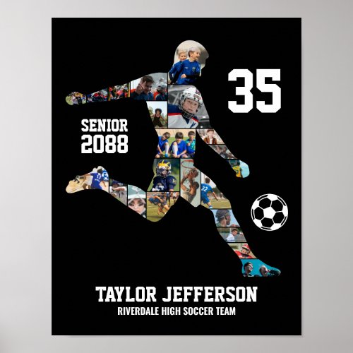 Soccer Team Sports Custom Photo Collage Senior