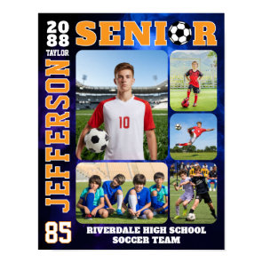 Soccer Team Sports Player Portrait Photo Collage Poster