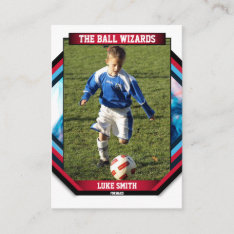 Soccer Team Trading Card White at Zazzle