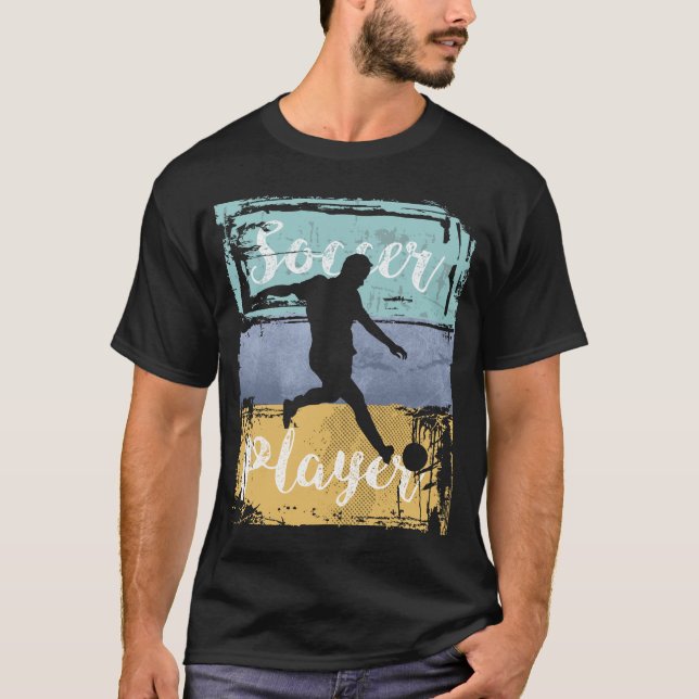 Soccer Tee - Vintage Retro Soccer Player (Front)