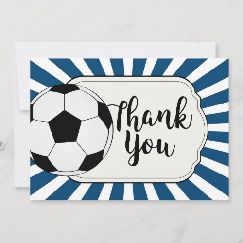 soccer thank you card football holiday card