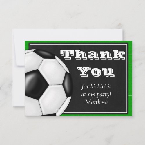 Soccer Thank You Card for Soccer Players